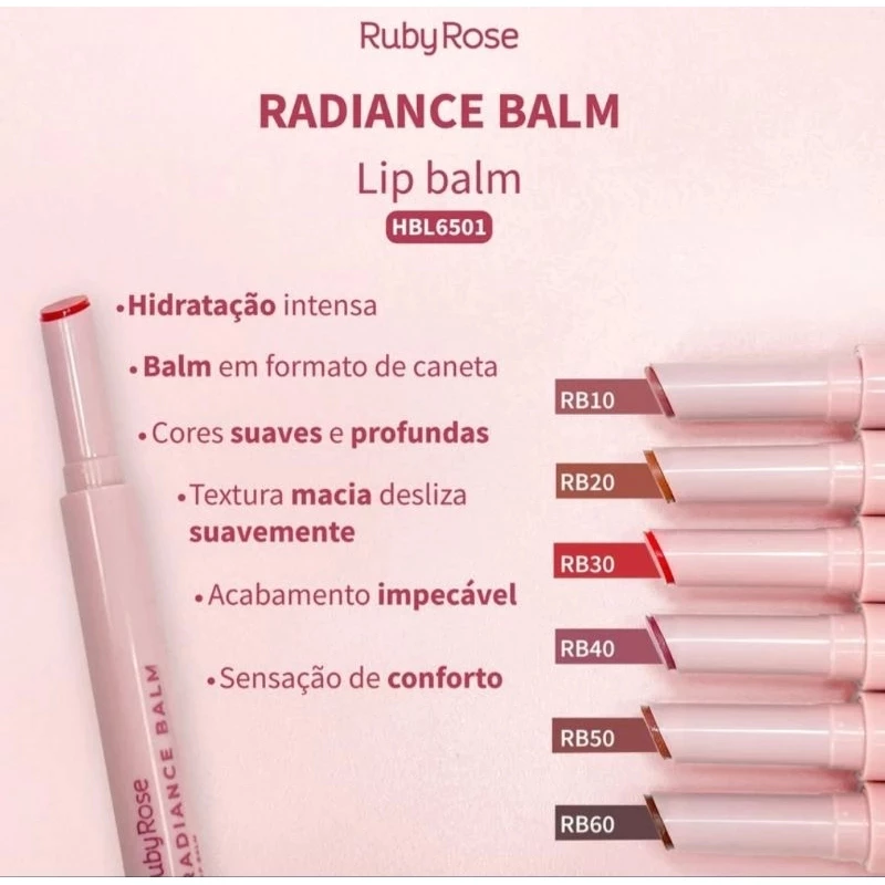 LIP BALM RADIANCE BALM - CANETA LABIAL RUBY ROSE - Imagem 4