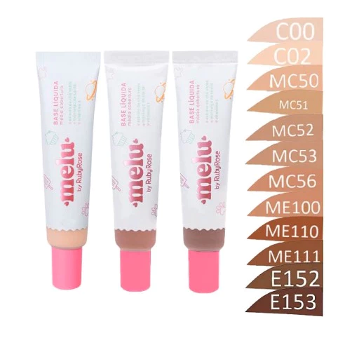 MELU BASE LÍQUIDA MÉDIA COBERTURA BY RUBY ROSE - Imagem 2