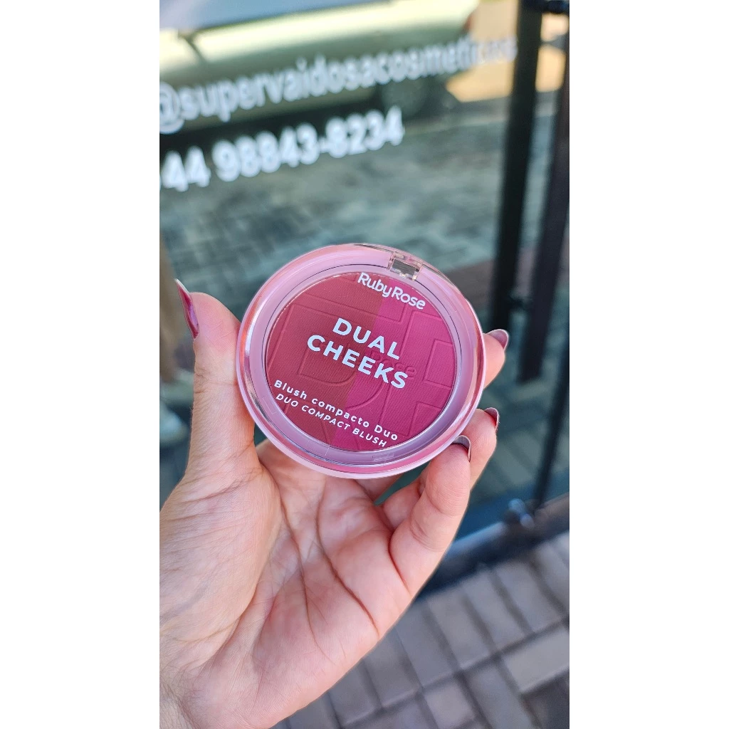 DUAL CHEEKS BLUSH COMPACTO DUO RUBYROSE - Imagem 7