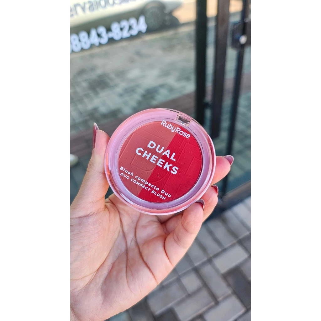 DUAL CHEEKS BLUSH COMPACTO DUO RUBYROSE - Imagem 8