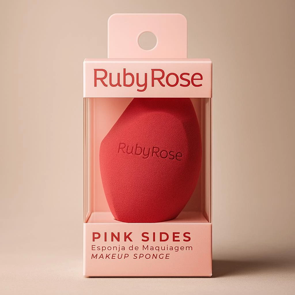 ESPONJA DE MAQUIAGEM MAKEUP SPONGE PINK SIDES RUBY ROSE