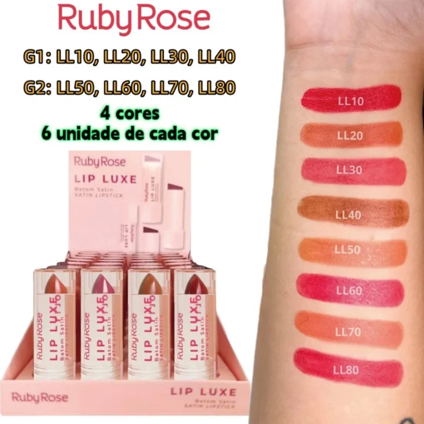 BATOM SATIN LIP LUXE LL10 RUBY ROSE