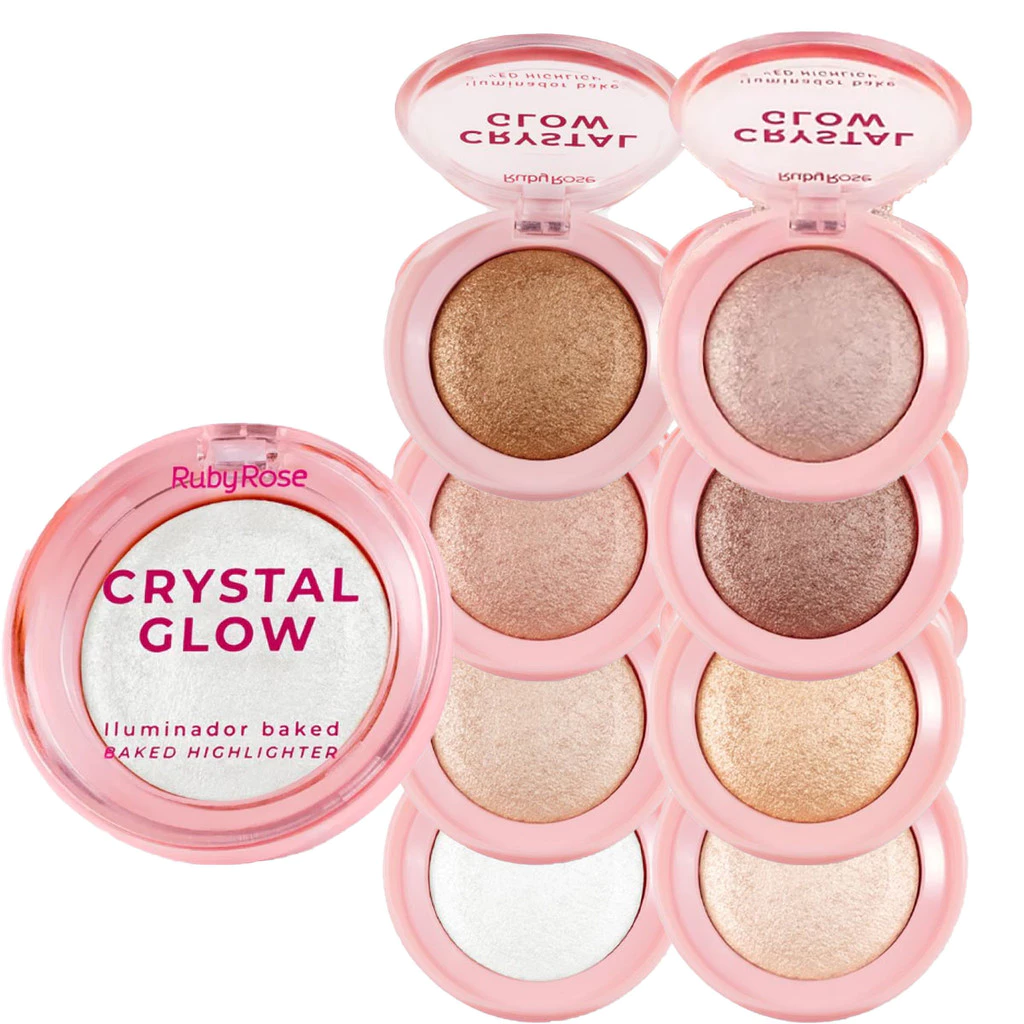 RUBY ROSE CRYSTAL GLOW ILUMINADOR BAKED HIGHLIGHTER