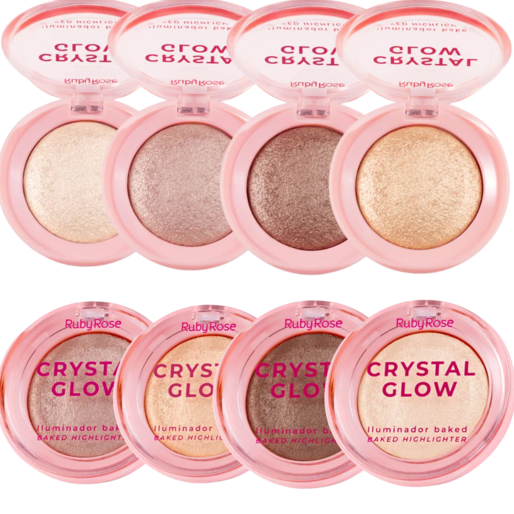 RUBY ROSE CRYSTAL GLOW ILUMINADOR BAKED HIGHLIGHTER - Imagem 2