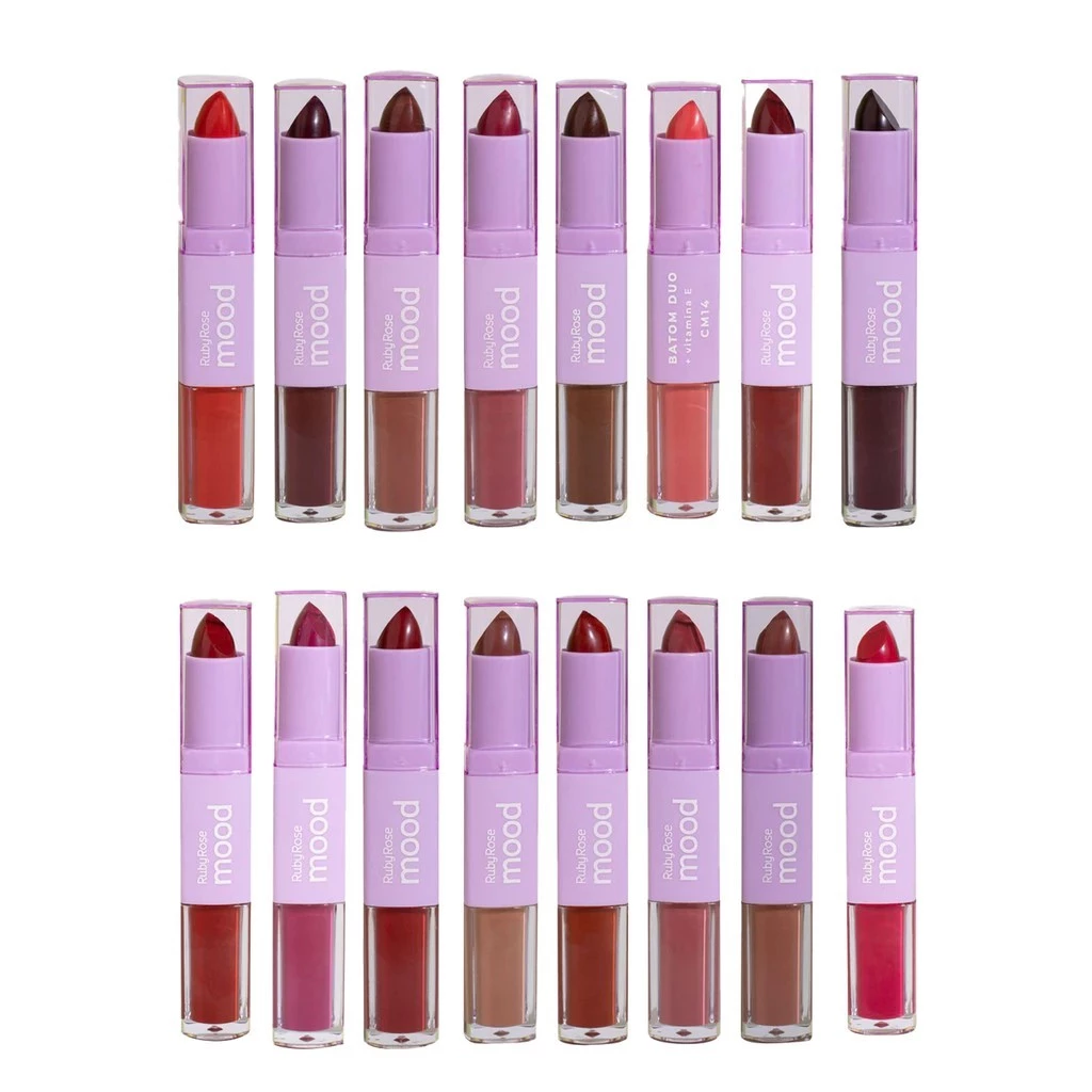 BATOM ULTRA SLICK LIPSTICK DUO 2 EM 1 LIQUIDO E MATTE MOOD RUBY ROSE