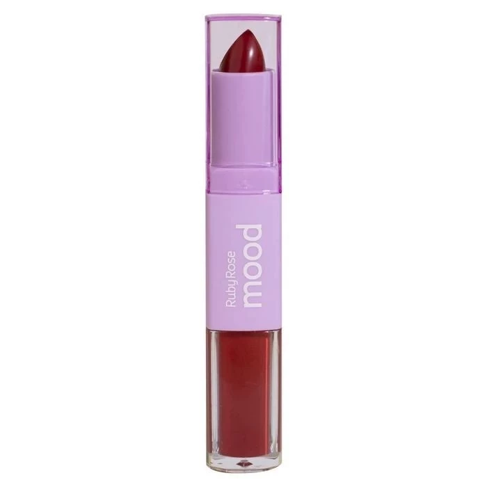 BATOM ULTRA SLICK LIPSTICK DUO 2 EM 1 LIQUIDO E MATTE MOOD RUBY ROSE - Imagem 5