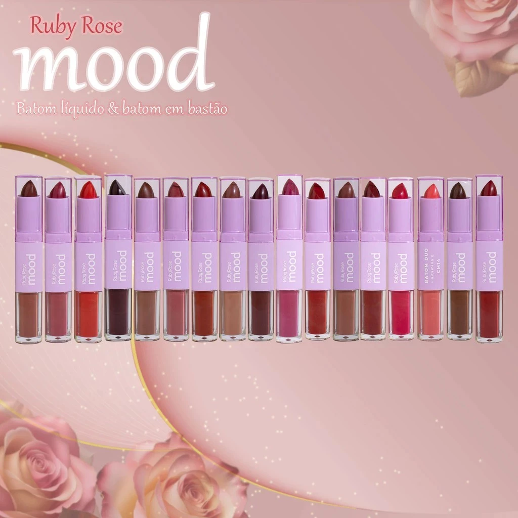 BATOM ULTRA SLICK LIPSTICK DUO 2 EM 1 LIQUIDO E MATTE MOOD RUBY ROSE - Imagem 6