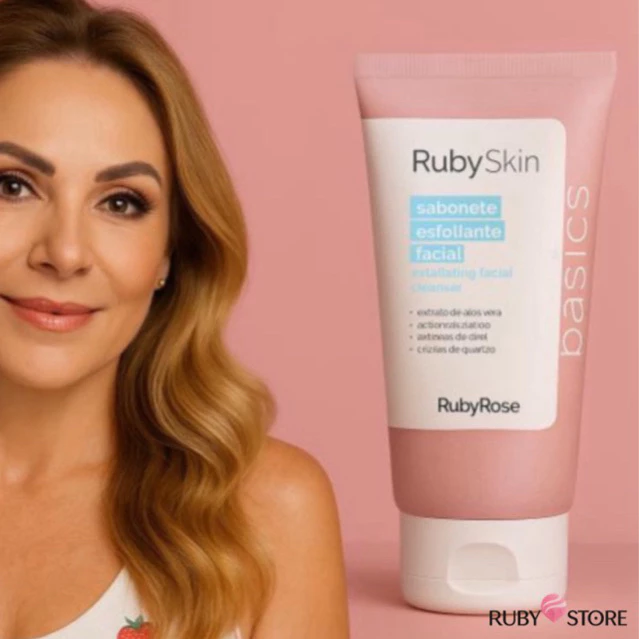 SABONETE ESFOLIANTE FACIAL RUBY SKIN RUBY ROSE - Imagem 3