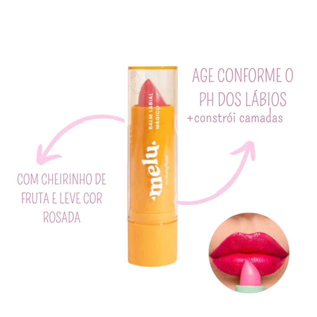 BALM LABIAL MAGICO MELU BY RUBY ROSE - Imagem 5