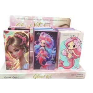 ESTOJO DE MAQUIAGEM GLOW KIT PALETA COMPLETA 4 EM 1 AMOR ANJO