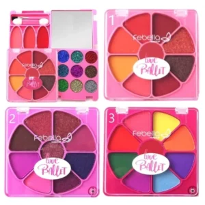 ESTOJO DE MAQUIAGEM MINI COMPLETO TEEN LOVE LOVE BALLET FEBELLA