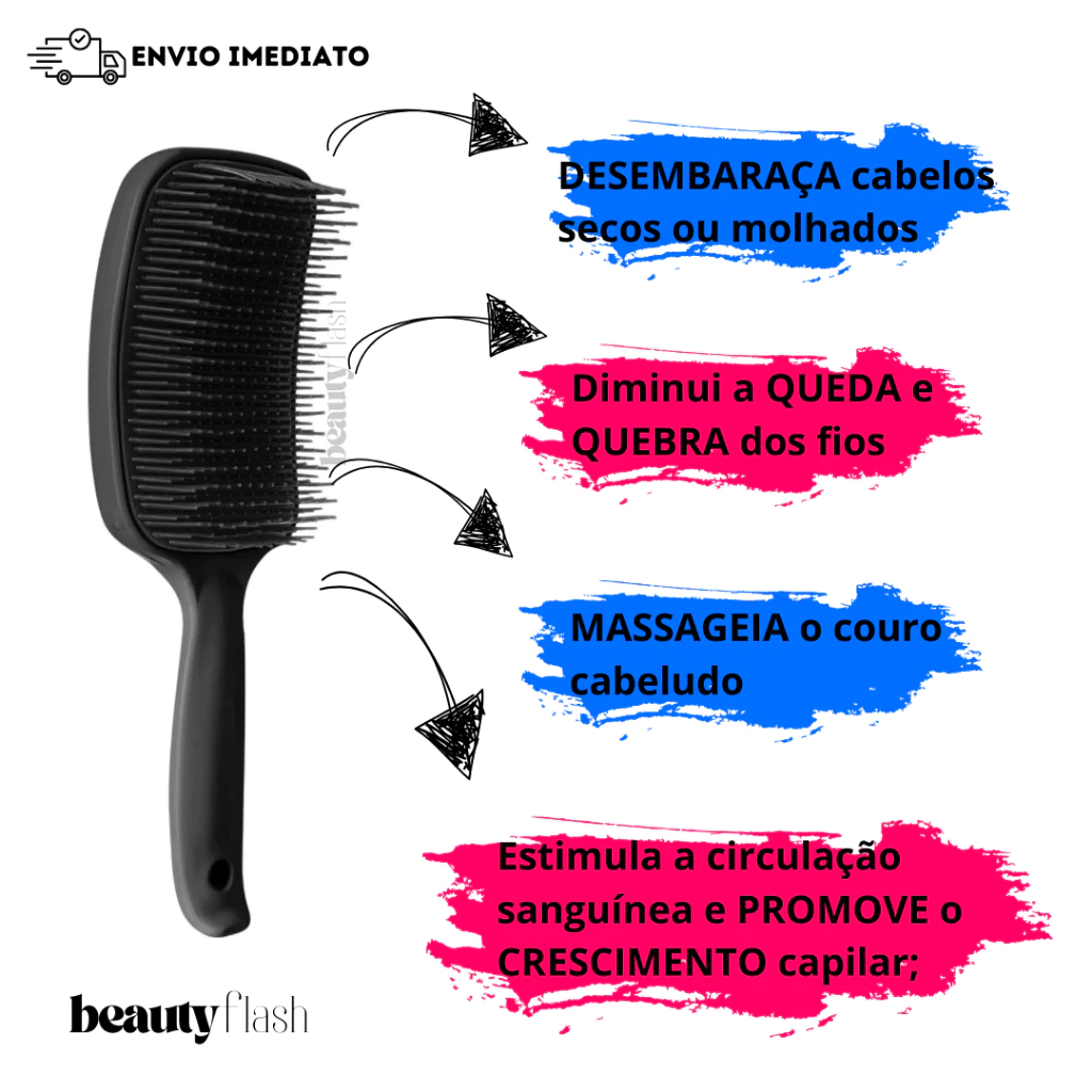 ESCOVA DE CABELO RAQUETE - Imagem 2