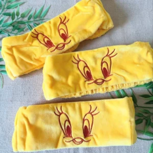 FAIXA DE CABELO ATOALHADA PARA SKINCARE LINHA TWEETY PIU PIU MISS FRANDY