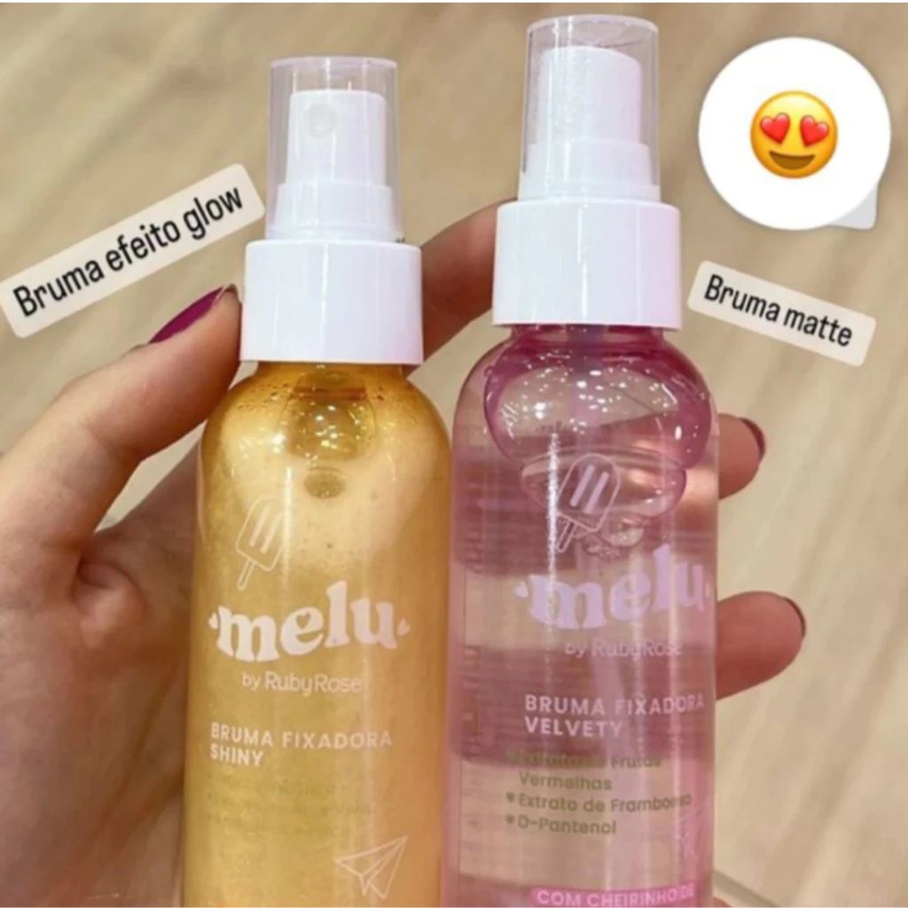 BRUMA FIXADORA VELVETY EFEITO MATTE MELU BY RUBY ROSE