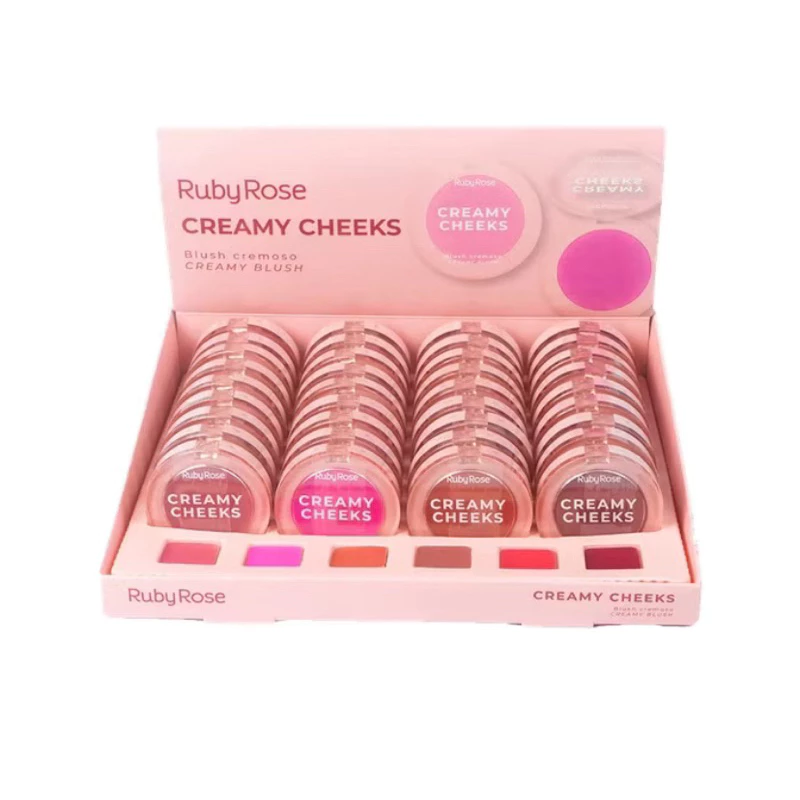 BLUSH CREMOSO CREAMY CHEEKS CREAMY BLUSH LINHA ROSA RUBY ROSE - Imagem 5