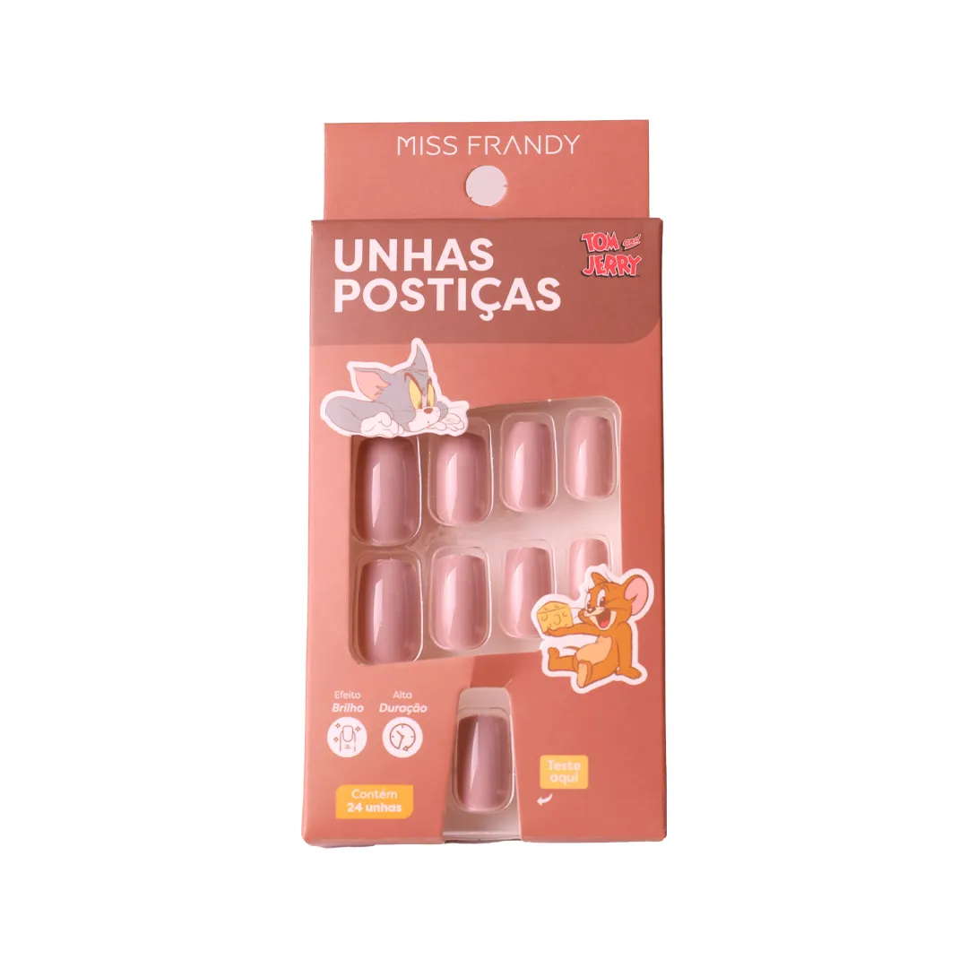 UNHA POSTIÇA COM 24 UNIDADES TOM&JERRY MISS FRANDY - Imagem 5
