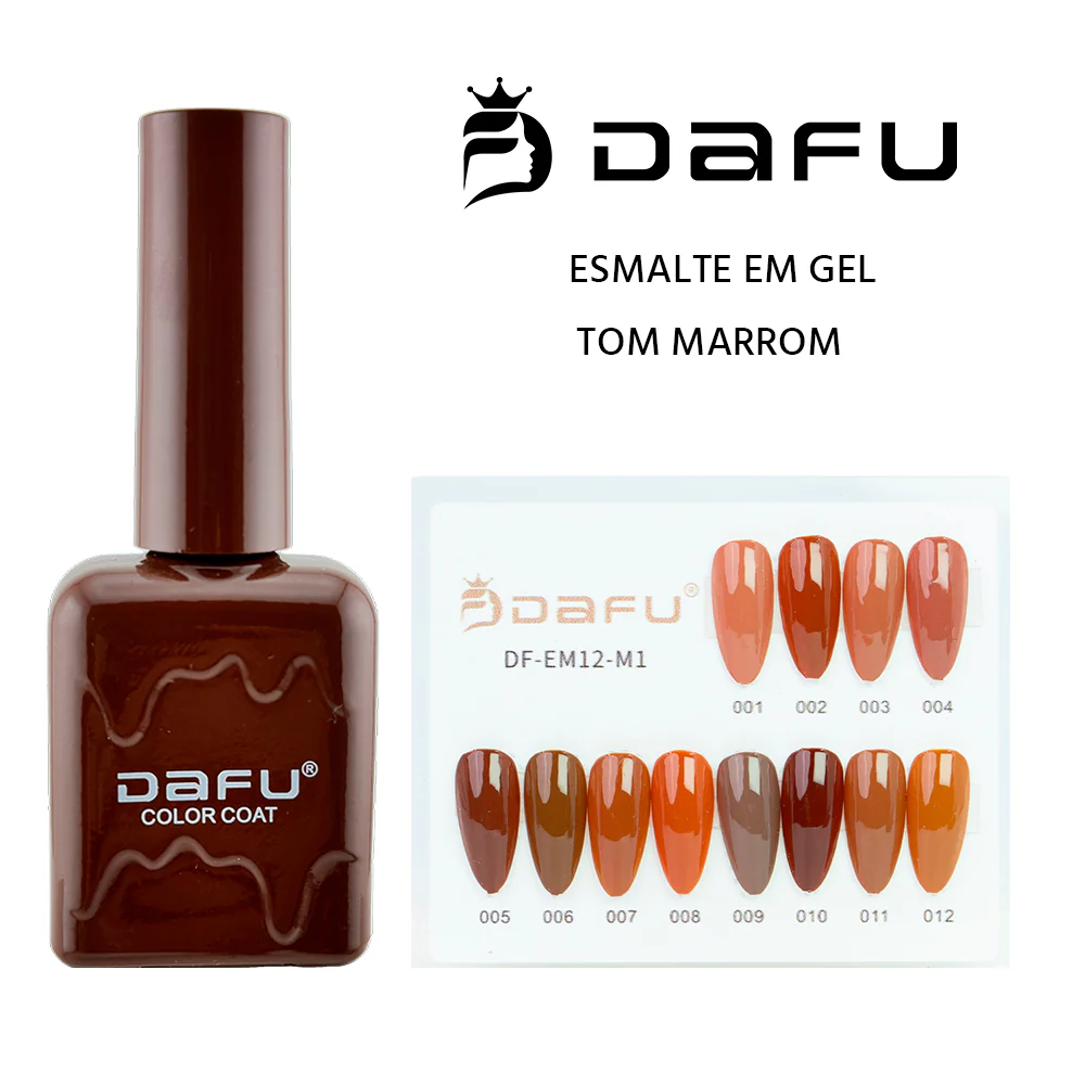ESMALTE EM GEL UV & LED TONS DE MARROM DAFU