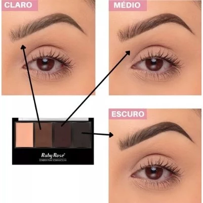 PALETA PARA SOBRANCELHAS RUBY ROSE - Imagem 3