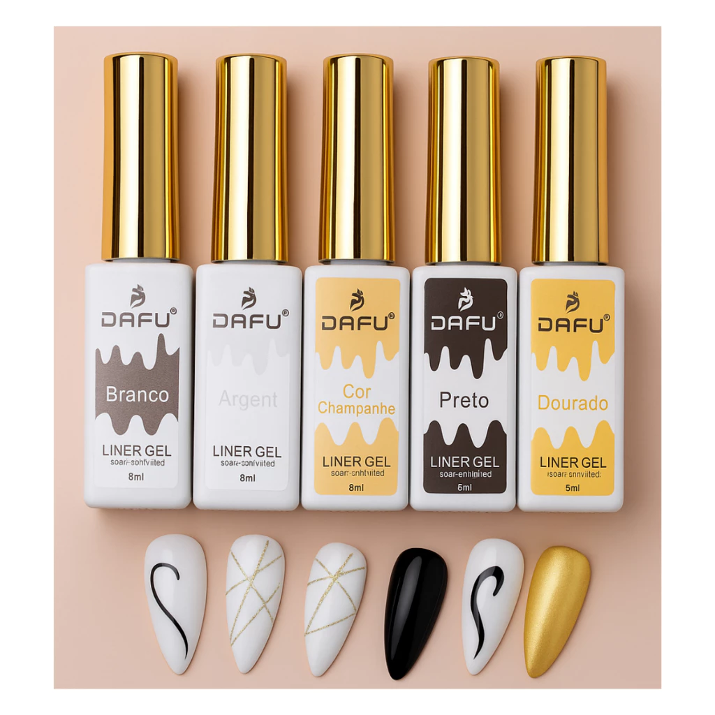 ESMLATE EM GEL LINE ART COR DOURADO DAFU - Imagem 2
