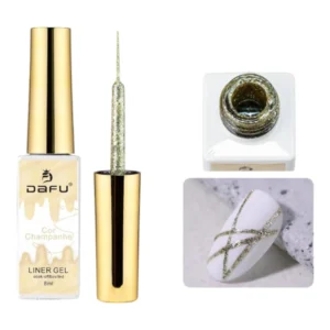ESMALTE EM GEL LINE ART COR CHAMPANHE DAFU