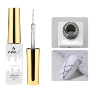 ESMALTE EM GEL LINE ART COR ARGENT DAFU