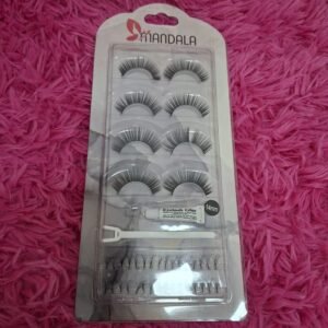 CILIOS POSTIÇOS 4 PARES 14MM + COLA + TUFINHO + APLICADOR MANDALA