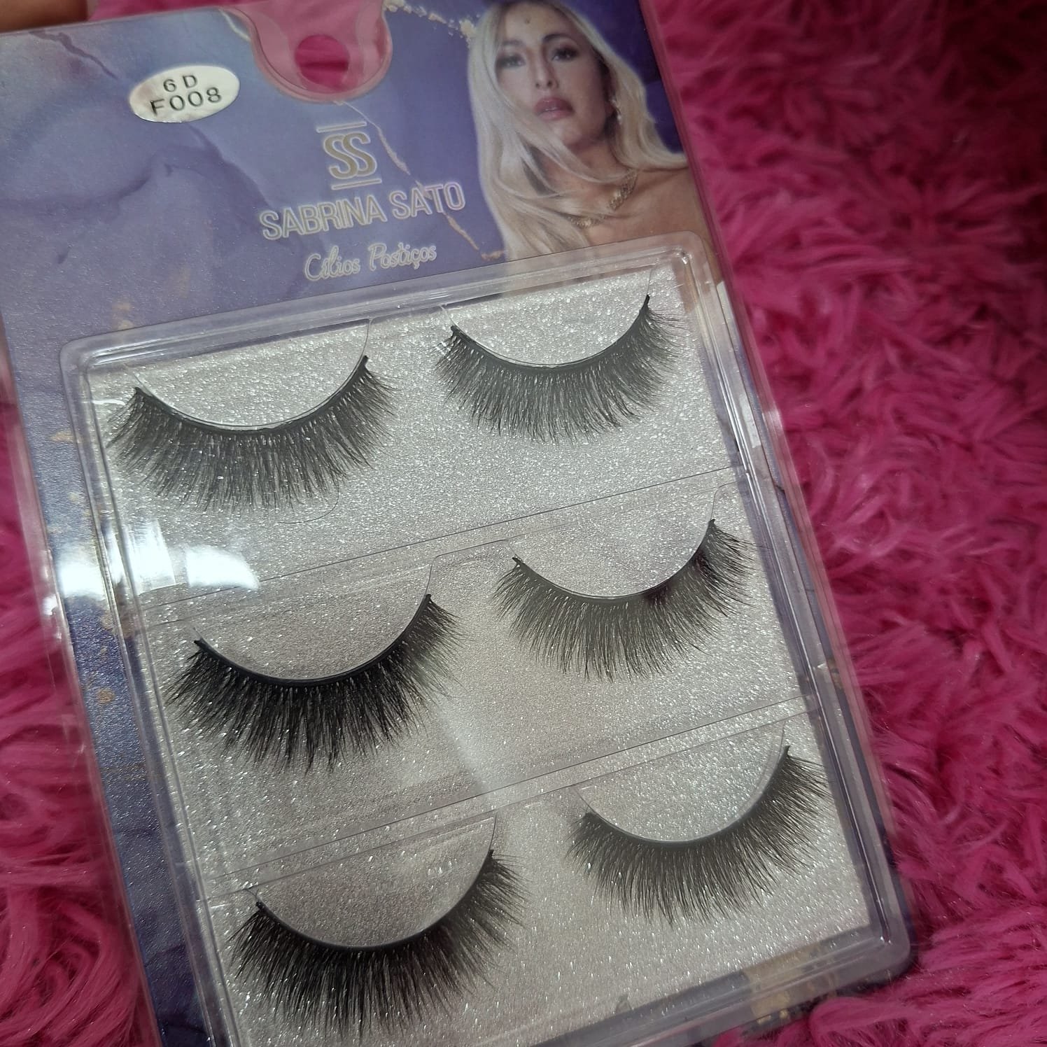CILIOS POSTIÇOS 6D F08 3 PARES SABRINA SATO
