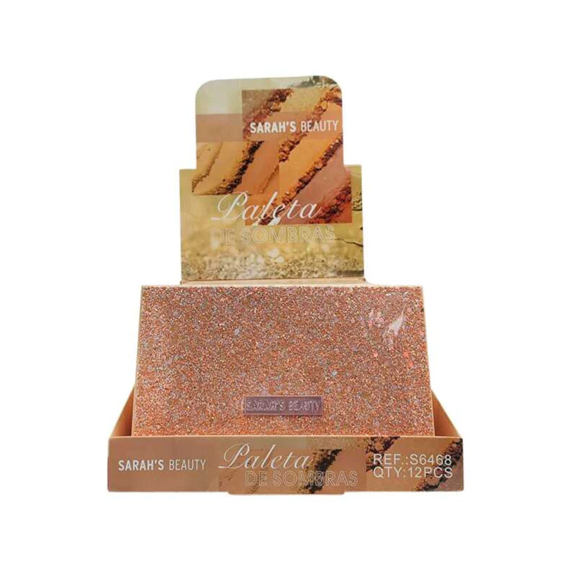 PALETA DE SOMBRAS BRILHO E PIGMENTAÇÃO SARAHS BEAUTY