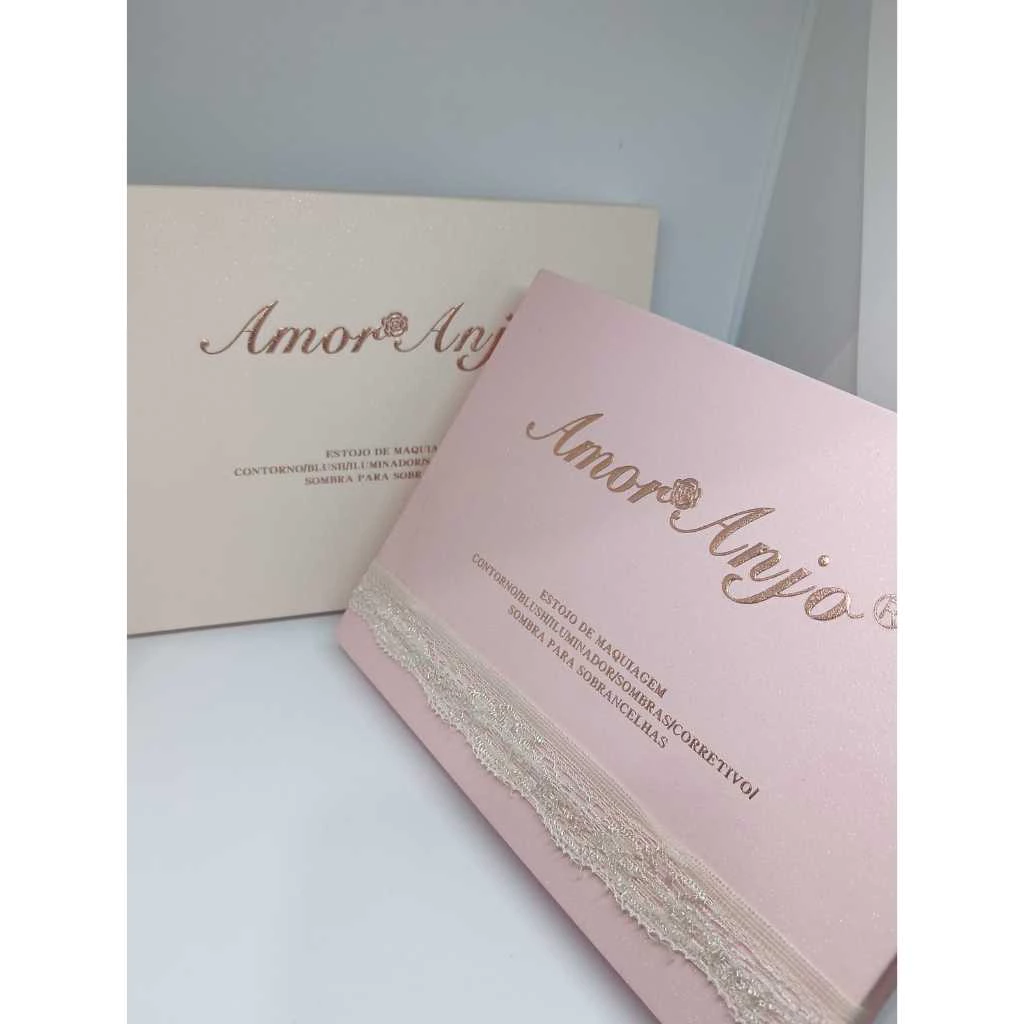 PALETA DE SOMBRAS MULTIFUNCIONAL CONTRONO + BLUSH + ILUMINADOR + SOMBRAS AMOR E ANJO