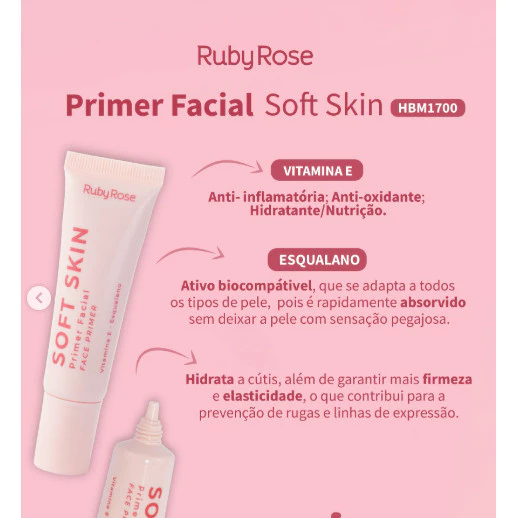 SOFT SKIN PRIMER FACIAL RUBY ROSE - Imagem 3