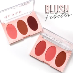 PALETA DE BLUSH PROFISSIONAL 3 CORES FEBELLA