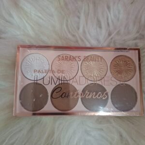PALETA DE ILUMINADORES E CONTORNOS SARAHS BEAUTY