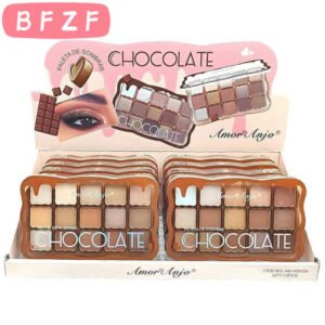 PALETA DE SOMBRAS CHOCOLATE COM 15 CORES AMOR ANJO