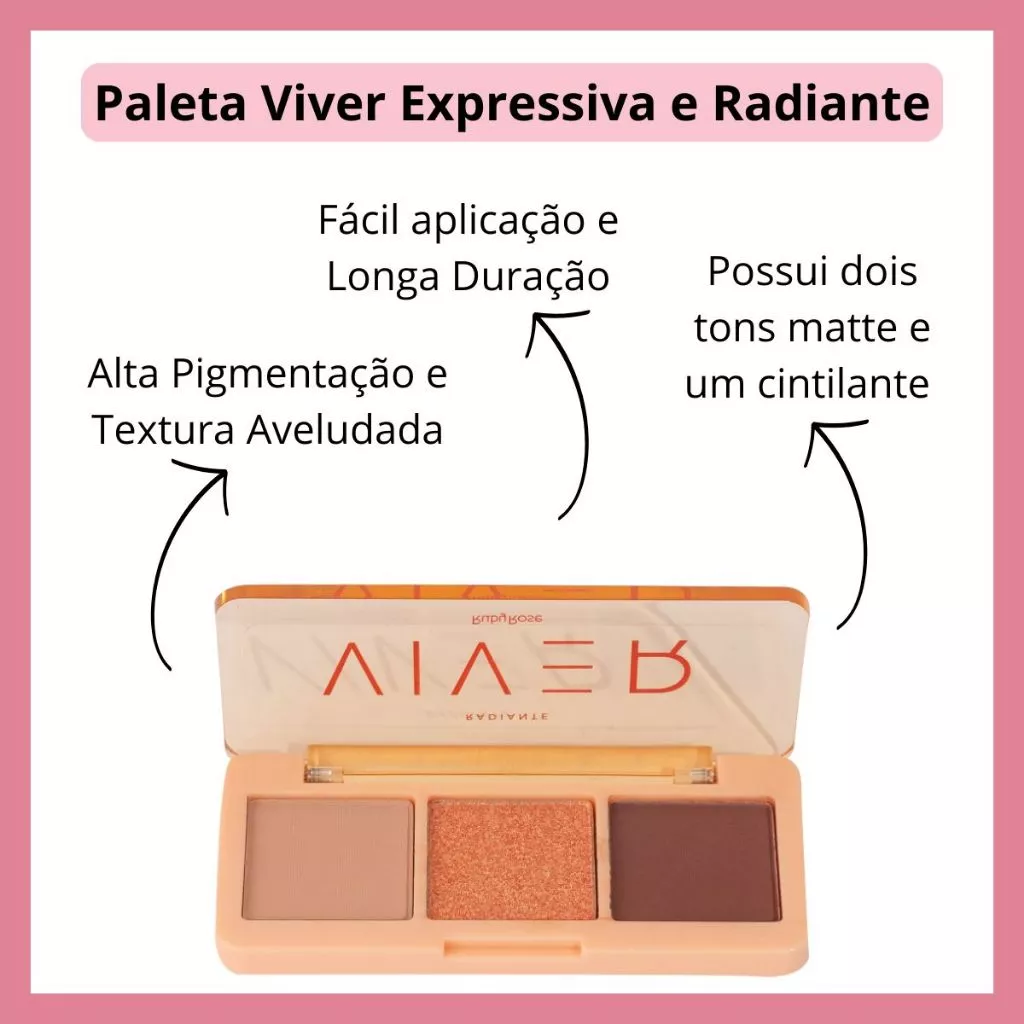 PALETA DE SOMBRAS VIVER RUBY ROSE - Imagem 3