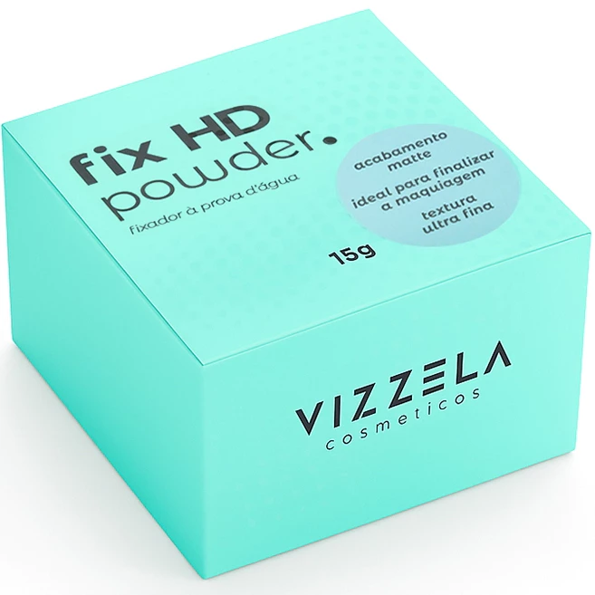 Vizzela Pó Solto HD Fix Powder Translúcido Efeito Matte Finalizador Longa Duração Maquiagem Vegana - Imagem 3