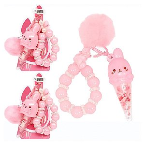 KIT LIP OIL COELHINHO COM CHAVEIRO AMOR ANJO - Imagem 3