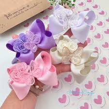 LAÇO DE CABELO INFANTIL - CENTRO DE BORBOLETA