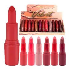PINK 21 BATOM VELVET MATTE COM TOQUE AVELUDADO E LONGA DURACAO.