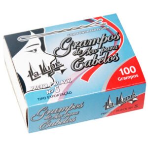 GRAMPOS DE ACO PARA CABELOS COM 100 GRAMPOS 12 CX N 5